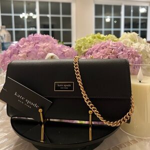 Kate Spade New York ~ Katy Flap Continental Wallet with Crossbody Chain - NWT